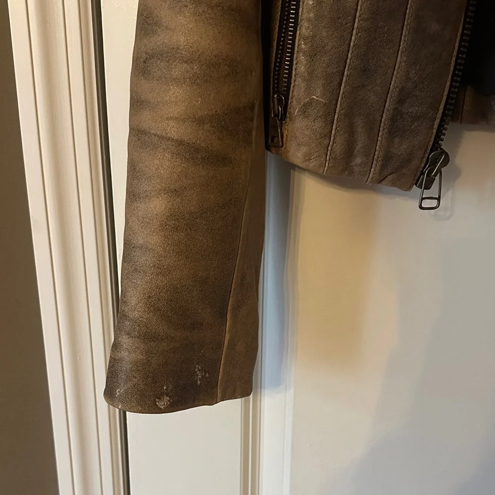 Guess Brown Leather Jacket - Picture 4 of 16